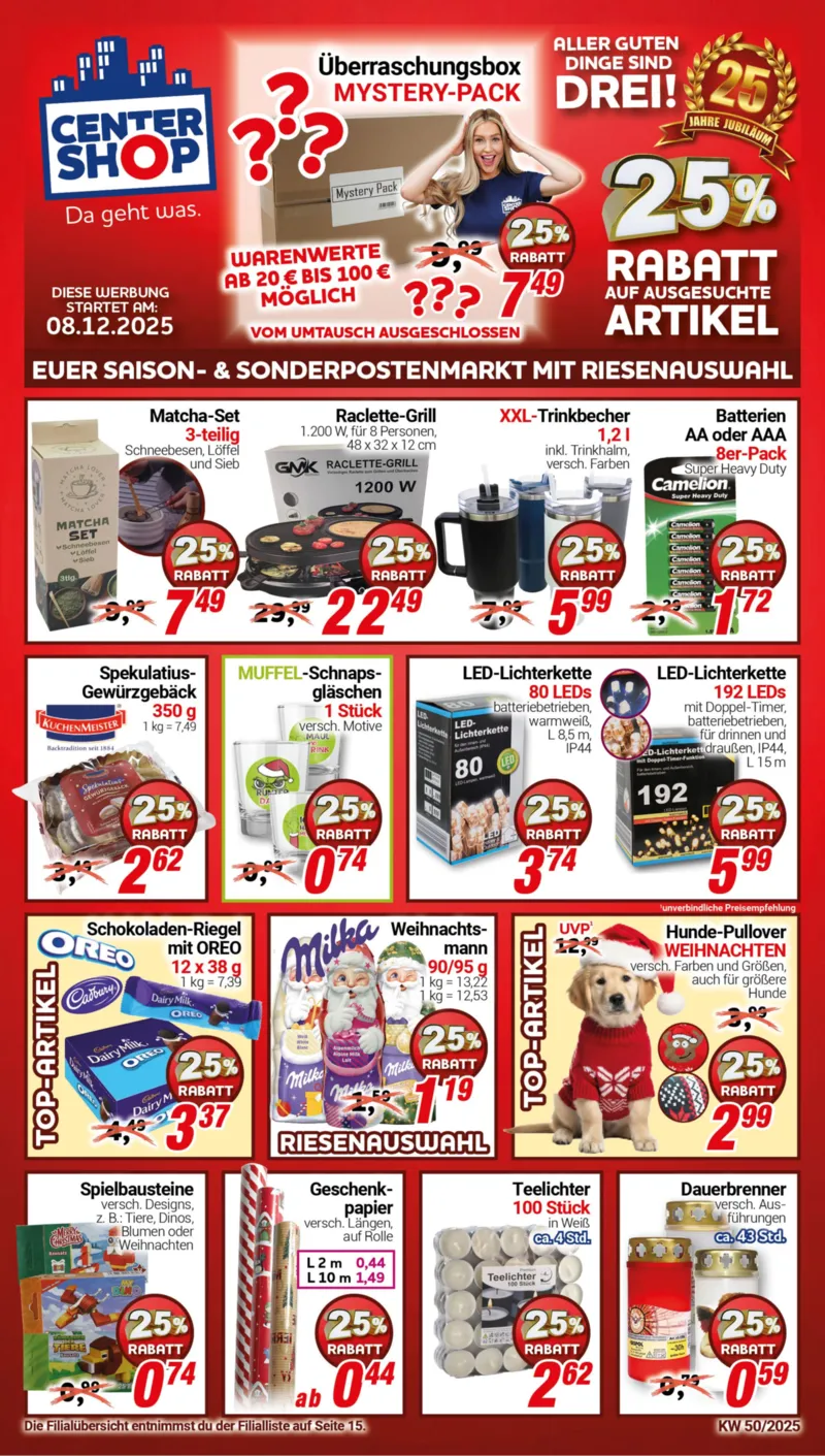 Centershop Prospekt vom 08.12.2025, Seite 1