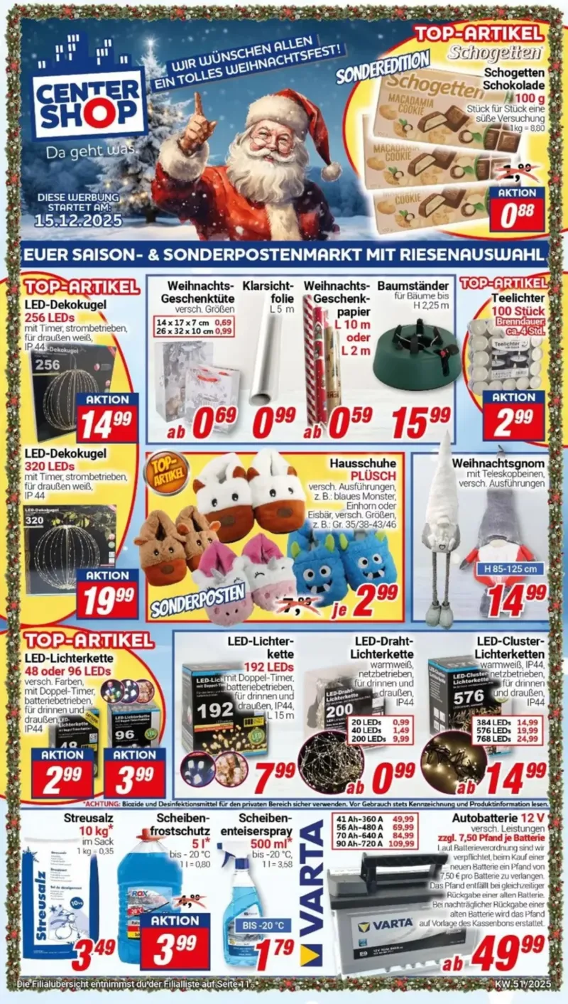 Centershop Prospekt vom 15.12.2025, Seite 1