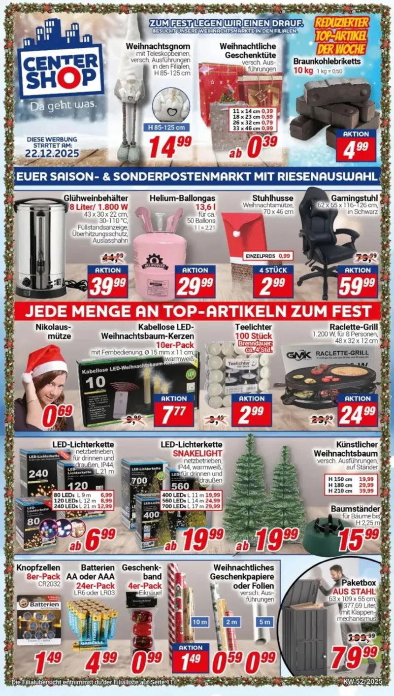 Centershop Prospekt vom 22.12.2025, Seite 1