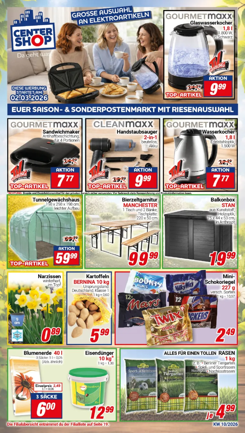 Centershop Prospekt vom 02.03.2026, Seite 1