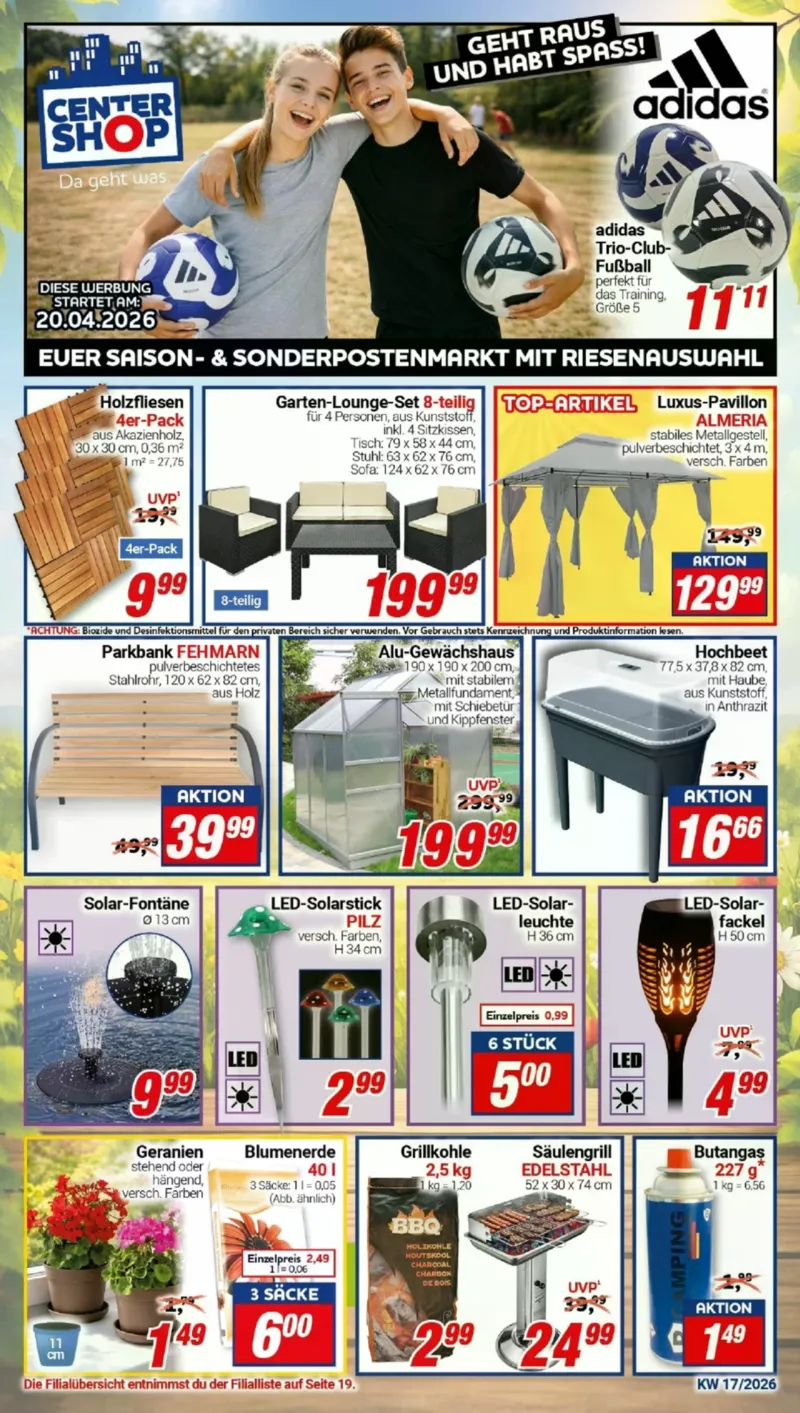 Centershop Prospekt vom 20.04.2026, Seite 1