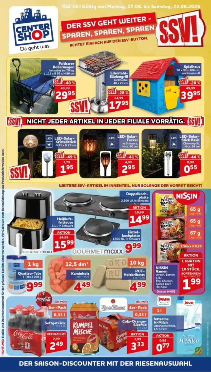 Centershop Prospekt vom 17.08.2026, Seite 1