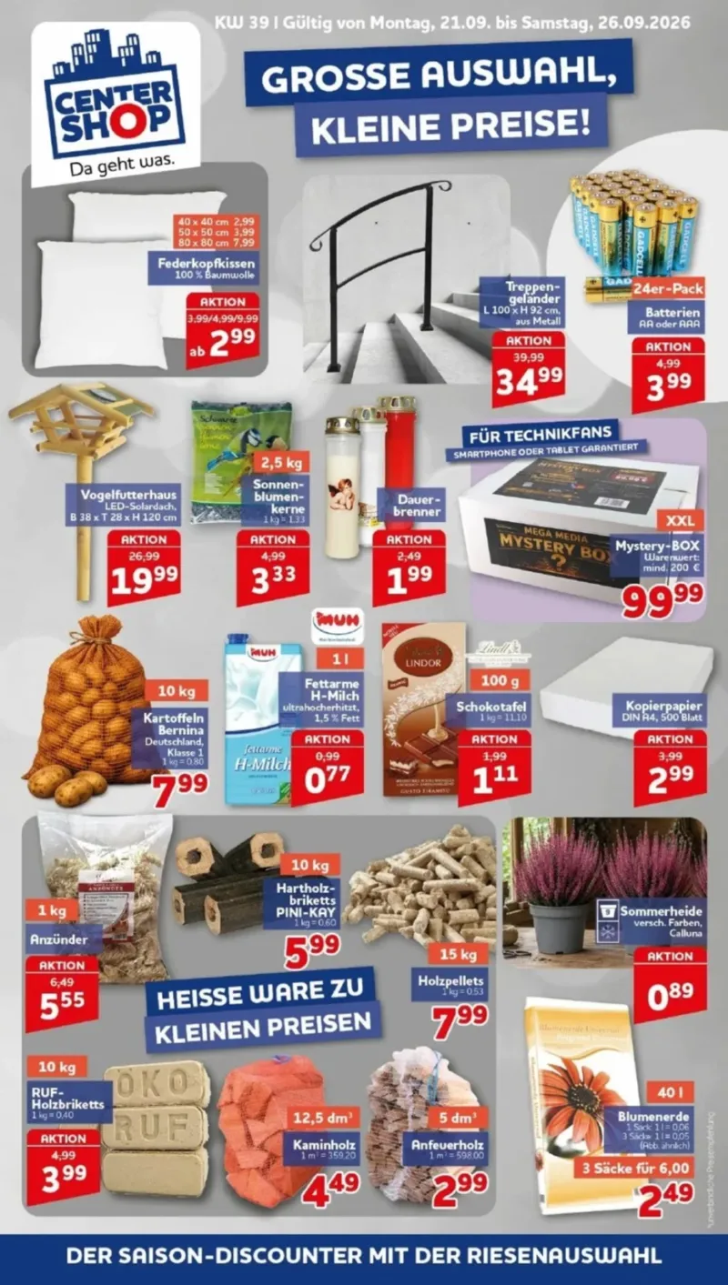 Centershop Prospekt vom 21.09.2026, Seite 1