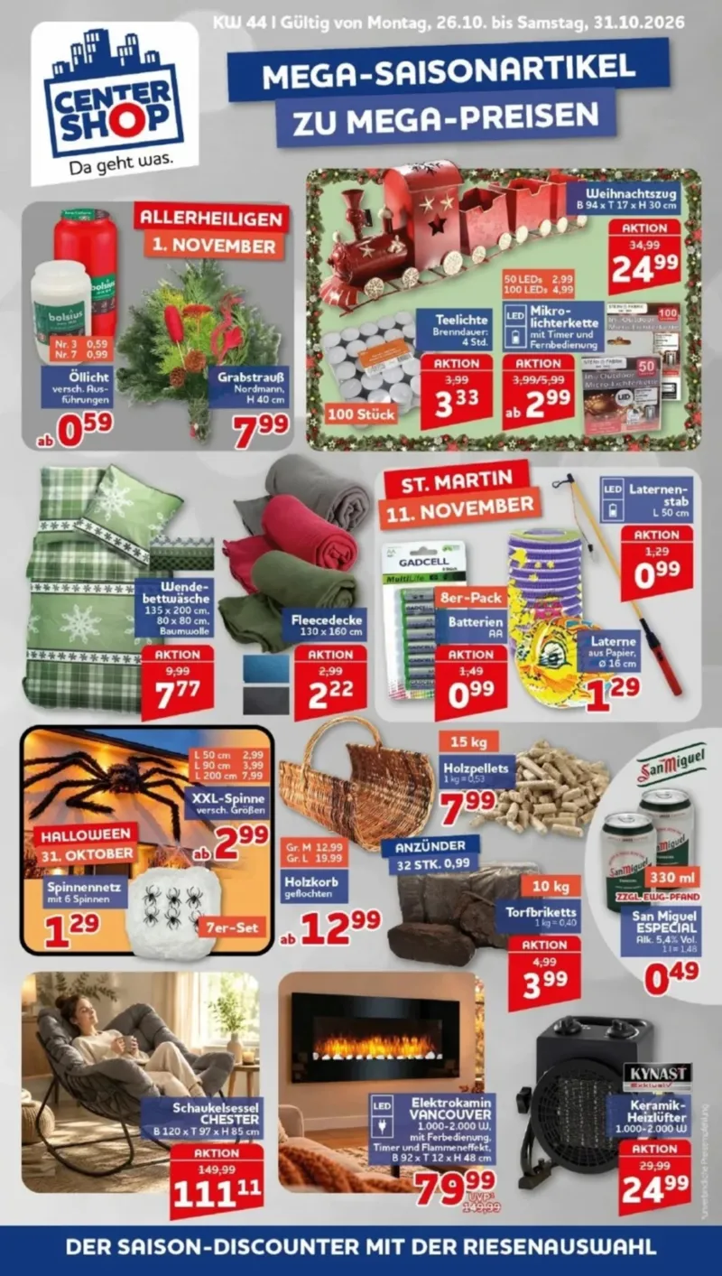 Centershop Prospekt vom 26.10.2026, Seite 1