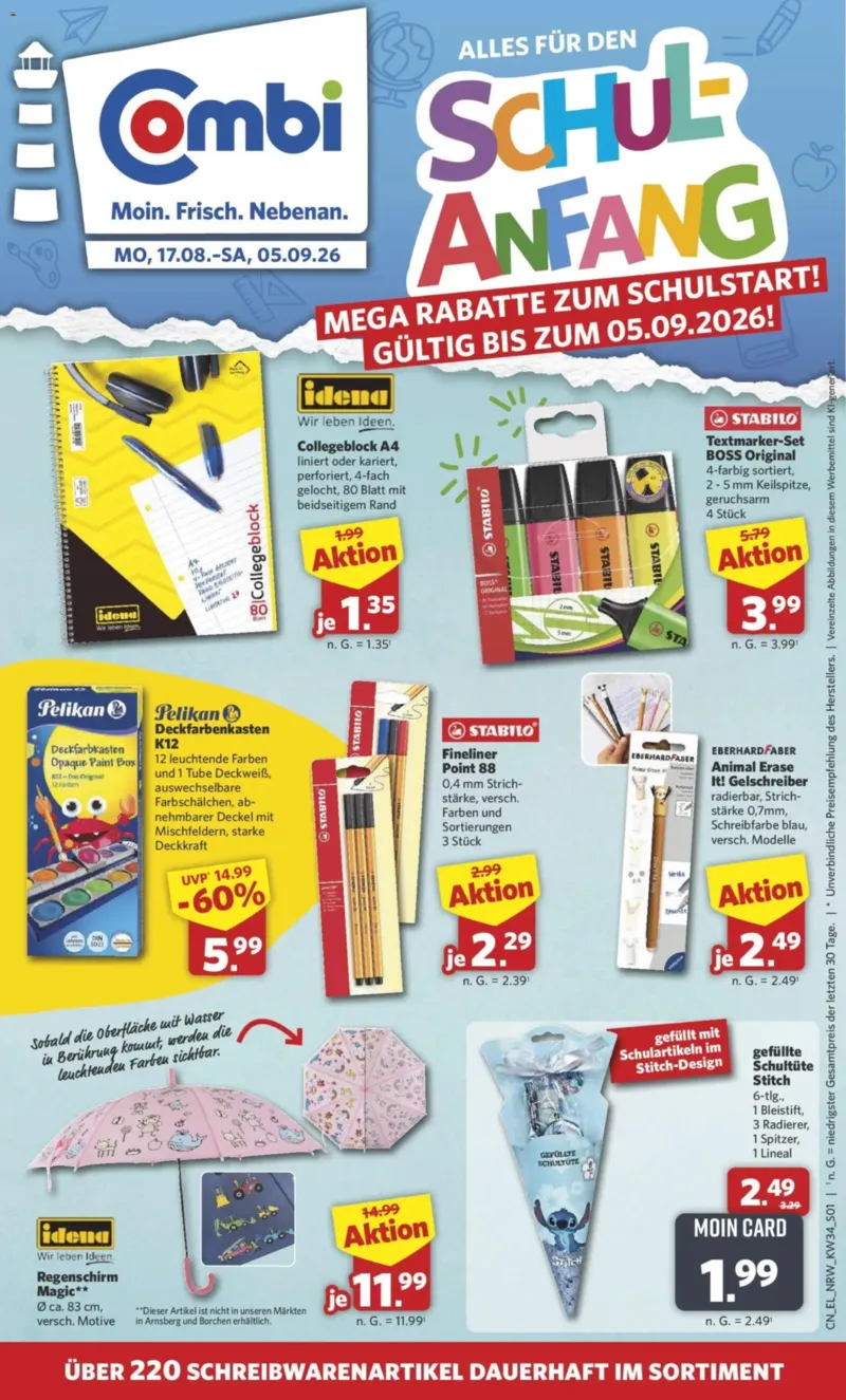 Combi Prospekt vom 17.08.2026, Seite 1