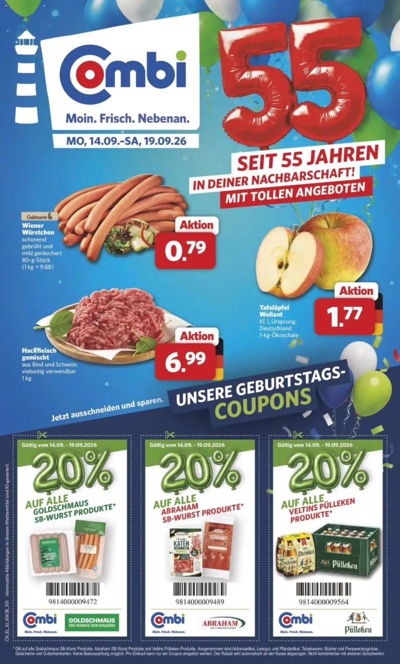 Combi Prospekt vom 14.09.2026, Seite 1