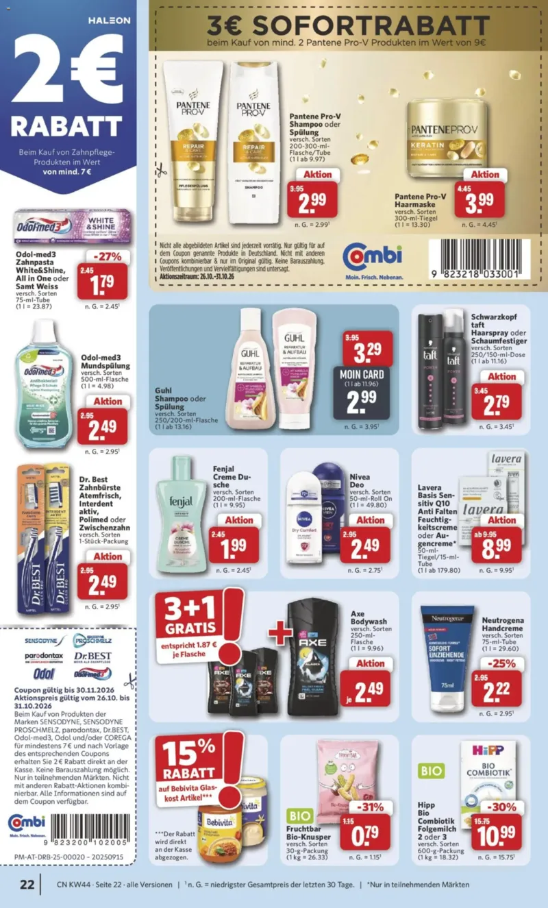 Combi Prospekt vom 26.10.2026, Seite 22