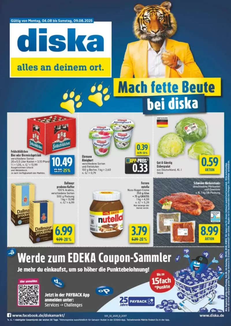 diska Prospekt vom 04.08.2025, Seite 1