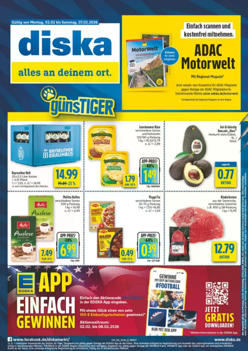 diska Prospekt vom 02.02.2026, Seite 1