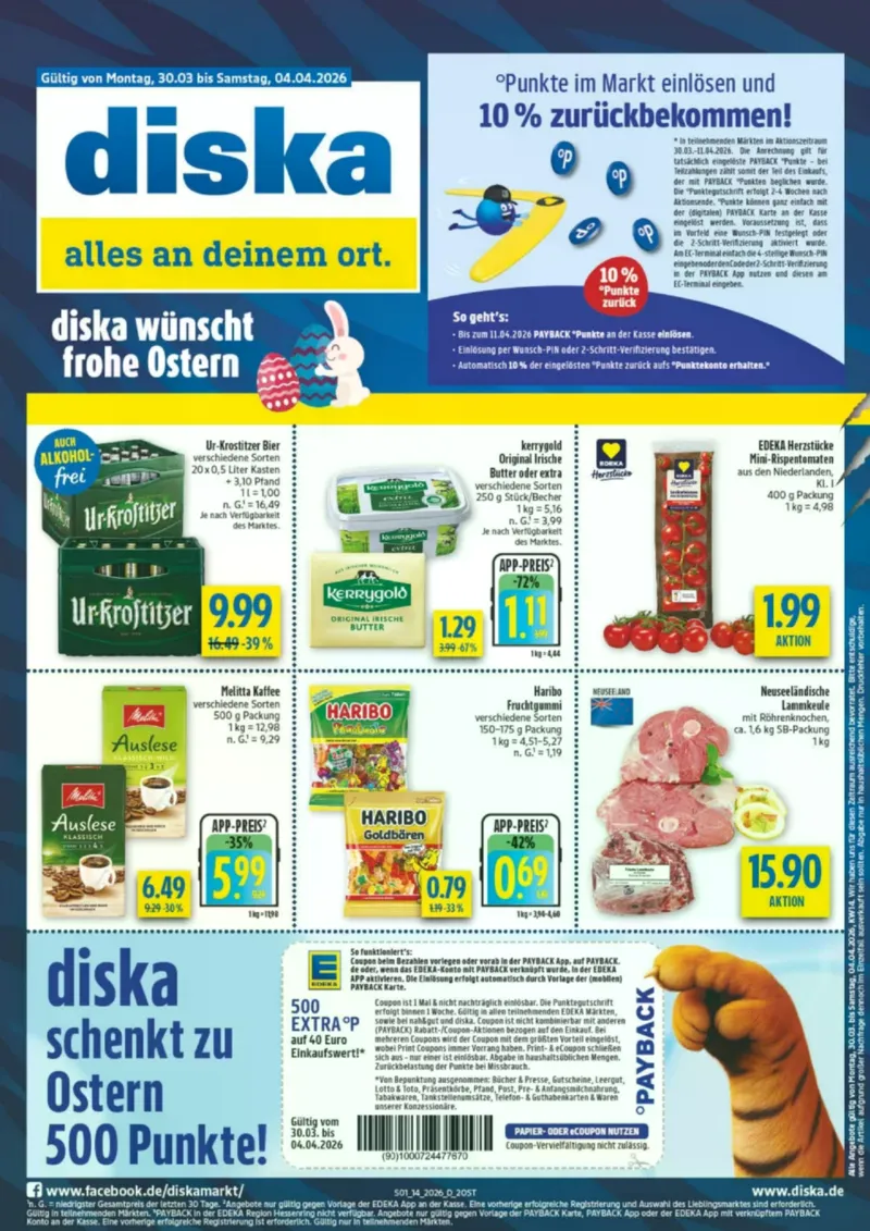 diska Prospekt vom 30.03.2026, Seite 1