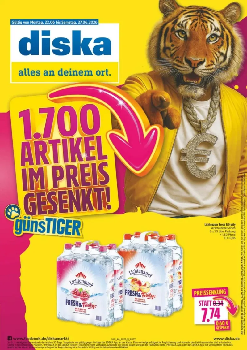diska Prospekt vom 22.06.2026, Seite 1