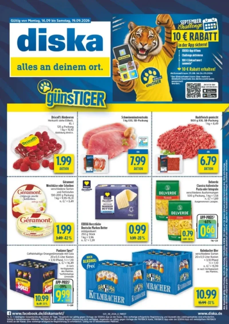 diska Prospekt vom 14.09.2026, Seite 1