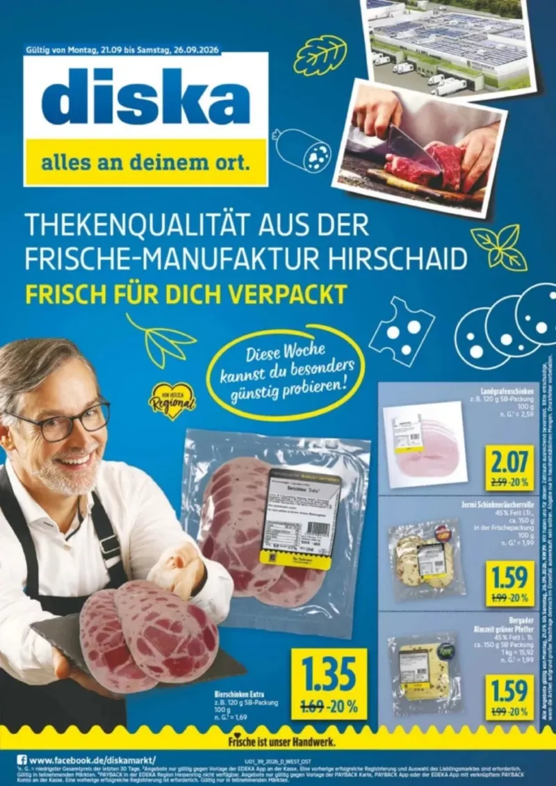 diska Prospekt vom 21.09.2026, Seite 1