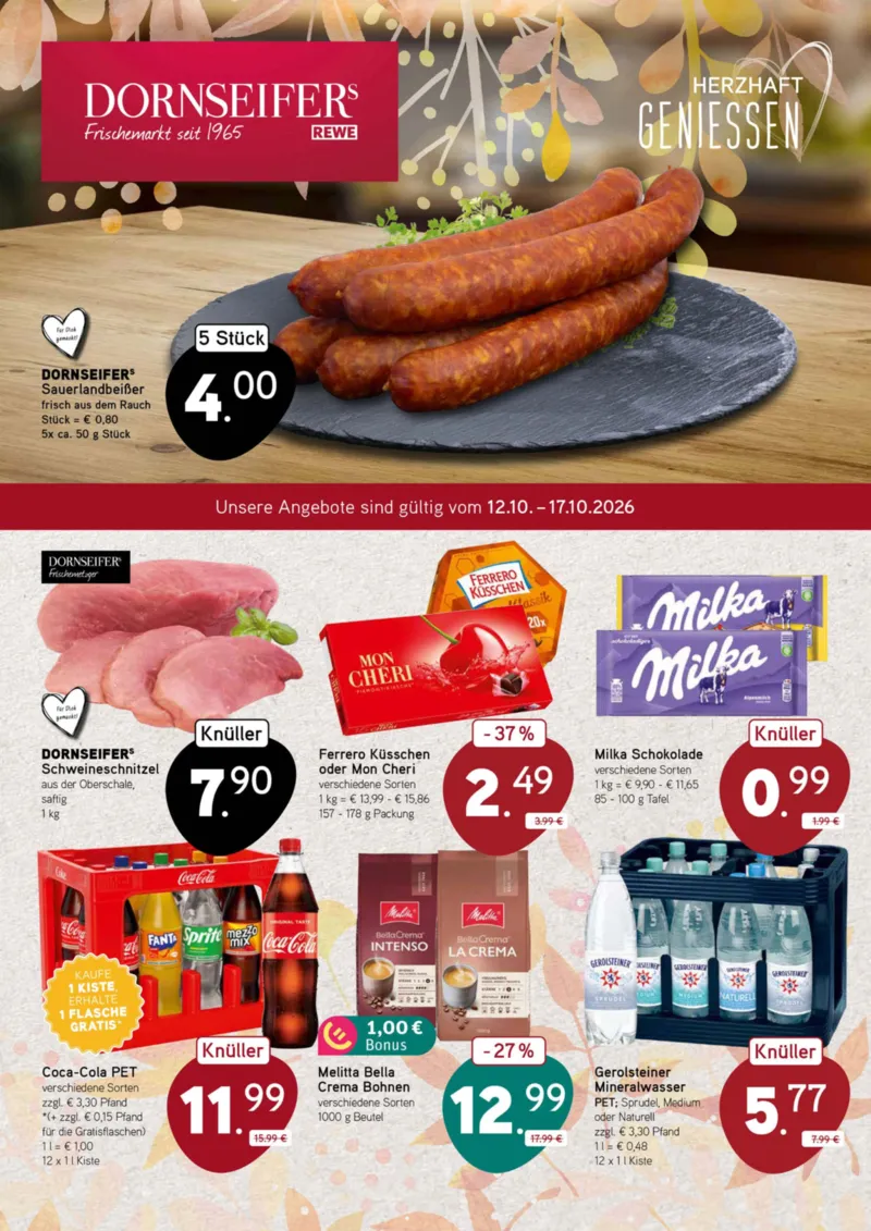 Dornseifer Frischemarkt Prospekt vom 12.10.2026, Seite 1
