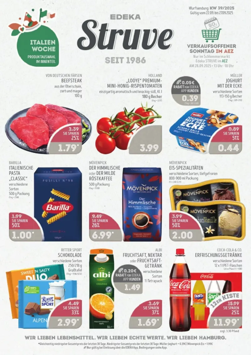 Edeka Struve Prospekt vom 22.09.2025, Seite 1