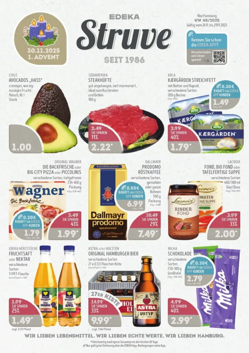 Edeka Struve Prospekt vom 24.11.2025, Seite 1