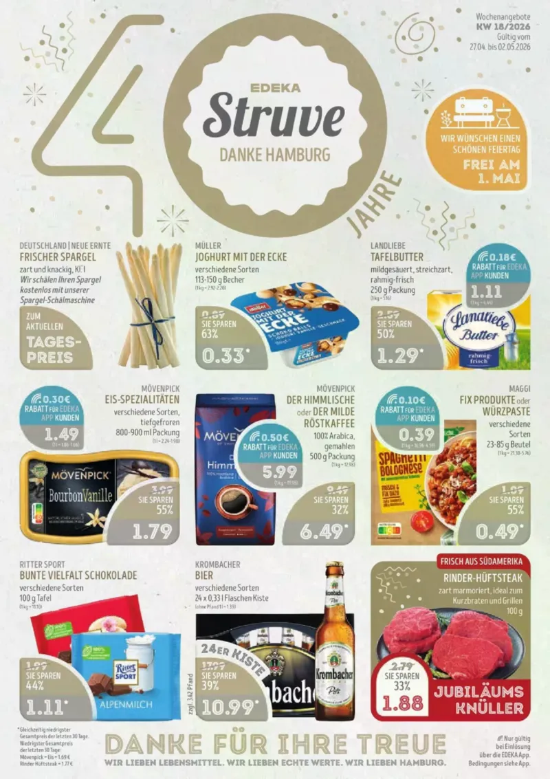 Edeka Struve Prospekt vom 27.04.2026, Seite 1