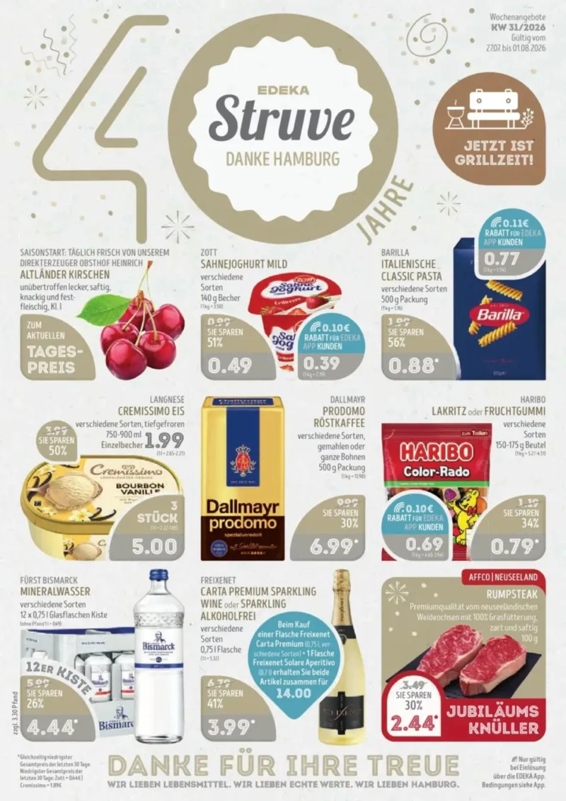 Edeka Struve Prospekt vom 27.07.2026, Seite 1