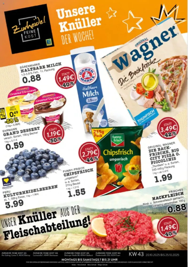 Edeka Zurheide Prospekt vom 20.10.2025, Seite 1 Edeka Zurheide Prospekt vom 20.10.2025, Seite 1