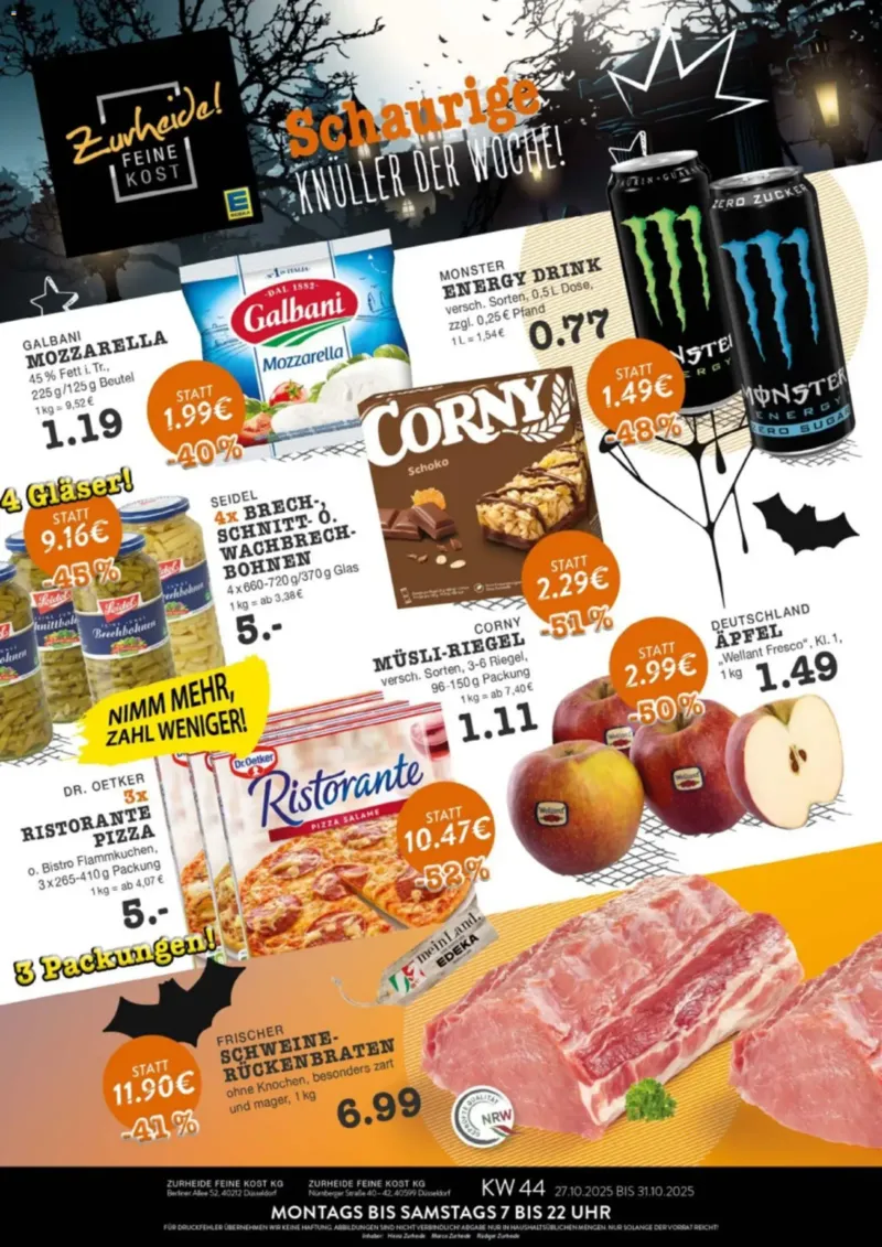 Edeka Zurheide Prospekt vom 27.10.2025, Seite 1