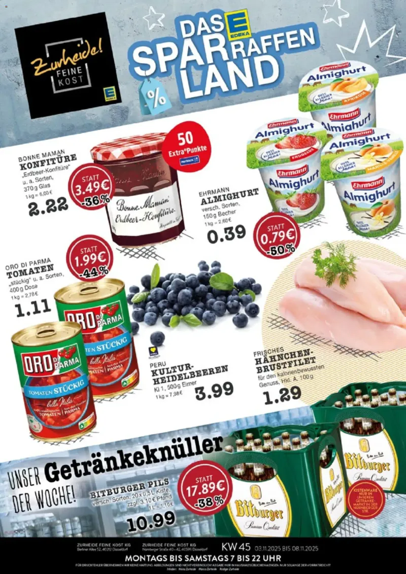Edeka Zurheide Prospekt vom 03.11.2025, Seite 1