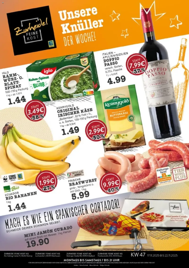 Edeka Zurheide Prospekt vom 17.11.2025, Seite 1