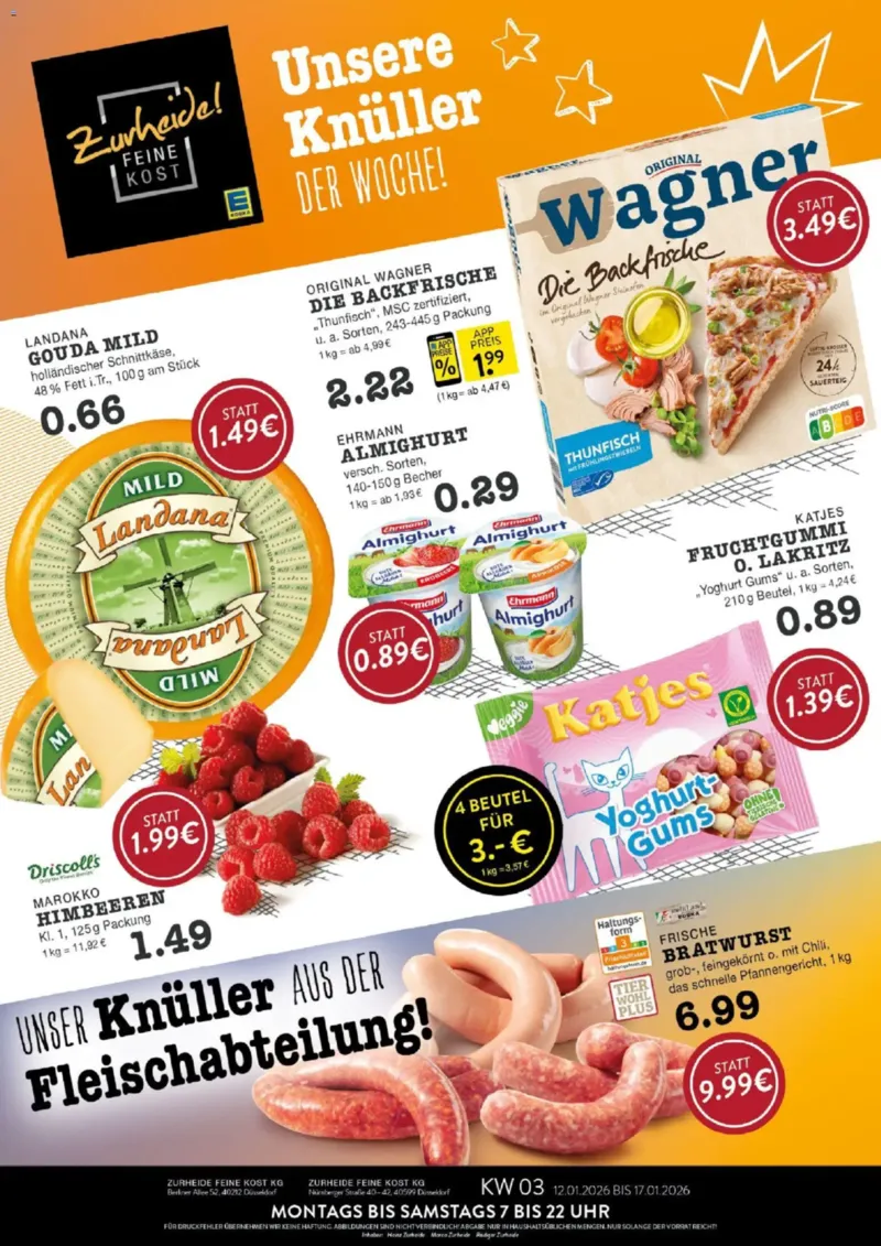 Edeka Zurheide Prospekt vom 12.01.2026, Seite 1