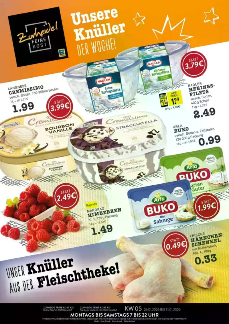 Edeka Zurheide Prospekt vom 26.01.2026, Seite 1