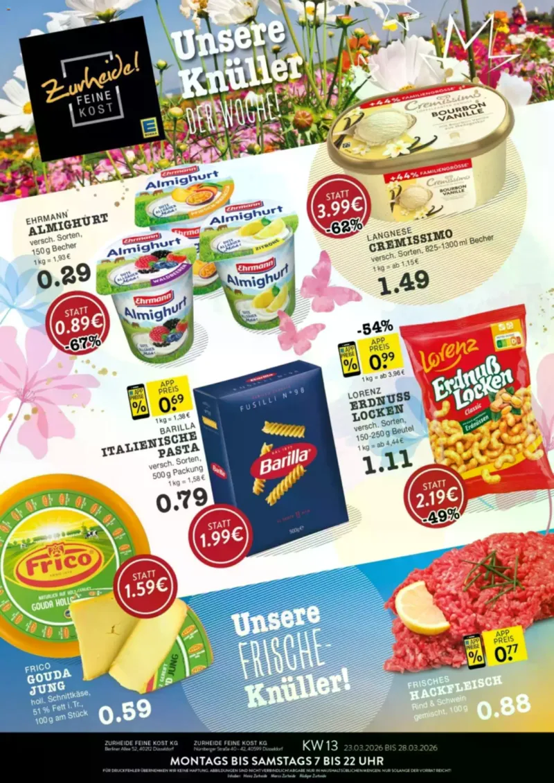 Edeka Zurheide Prospekt vom 23.03.2026, Seite 1