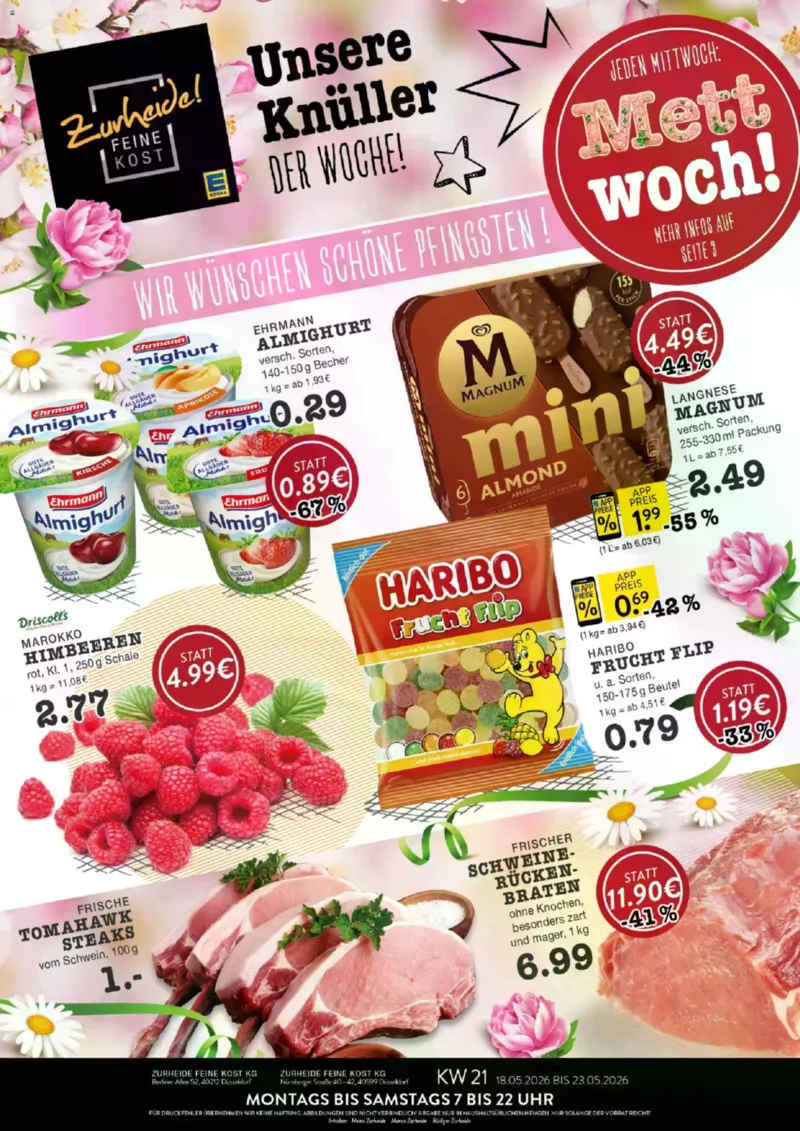 Edeka Zurheide Prospekt vom 18.05.2026, Seite 1