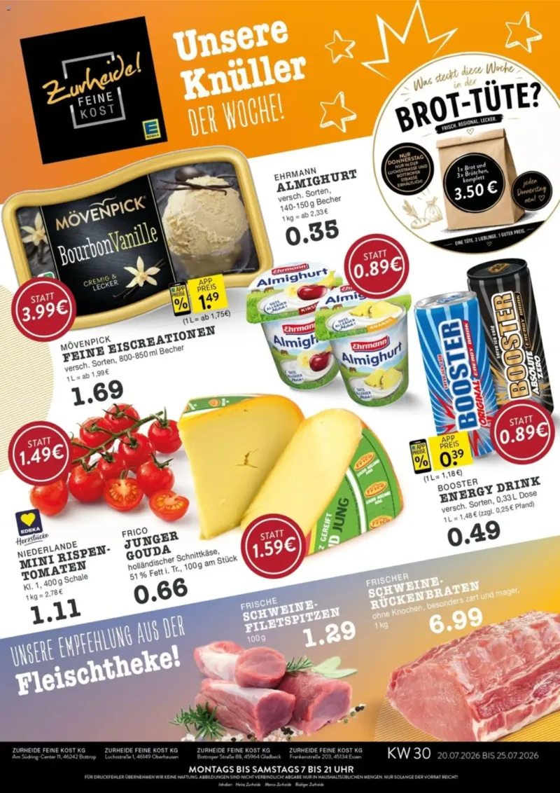 Edeka Zurheide Prospekt vom 20.07.2026, Seite 1