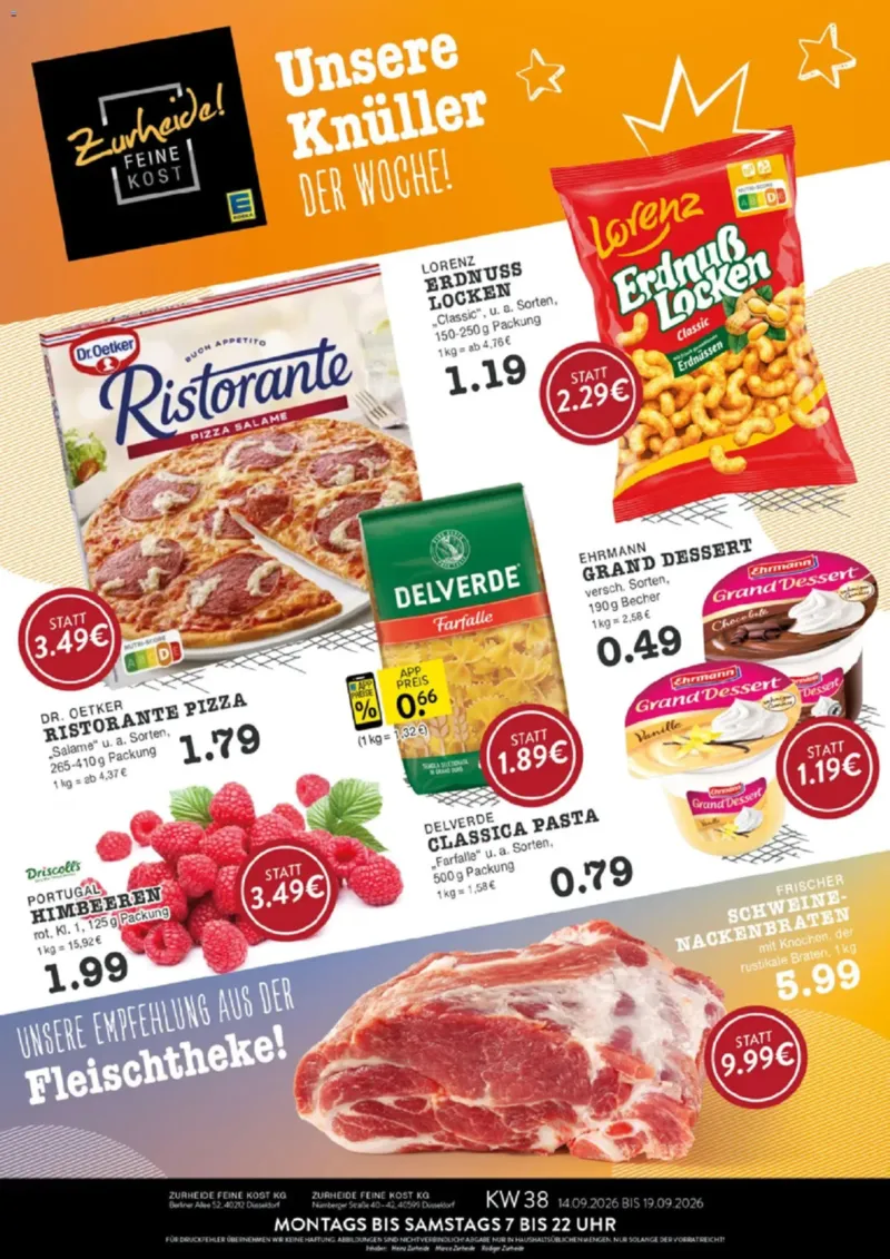 Edeka Zurheide Prospekt vom 14.09.2026, Seite 1