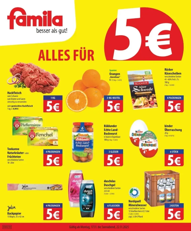 Famila Prospekt vom 17.11.2025, Seite 1