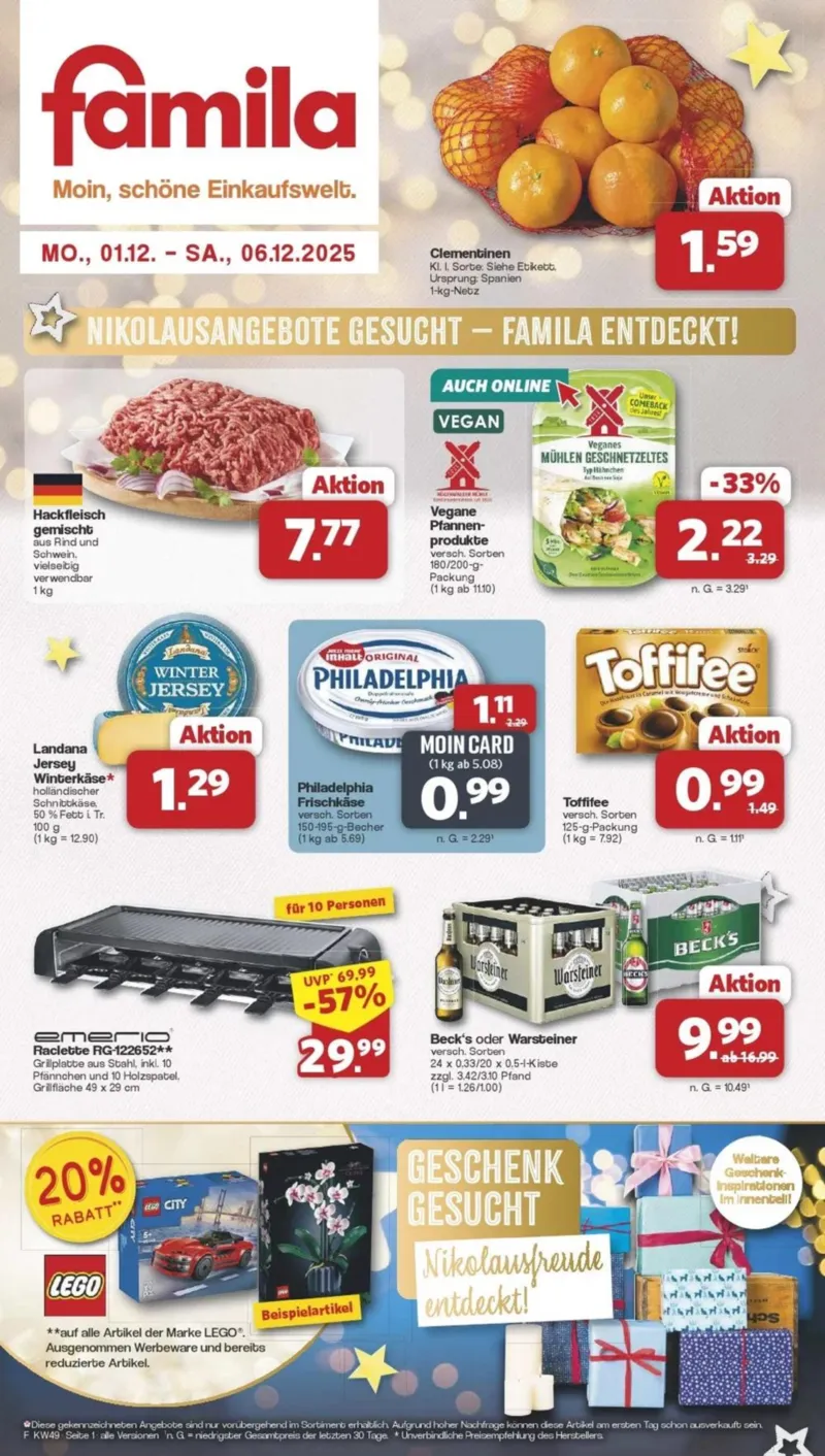 Famila Prospekt vom 01.12.2025, Seite 1