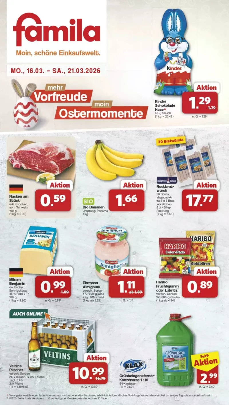 Famila Prospekt vom 16.03.2026, Seite 1
