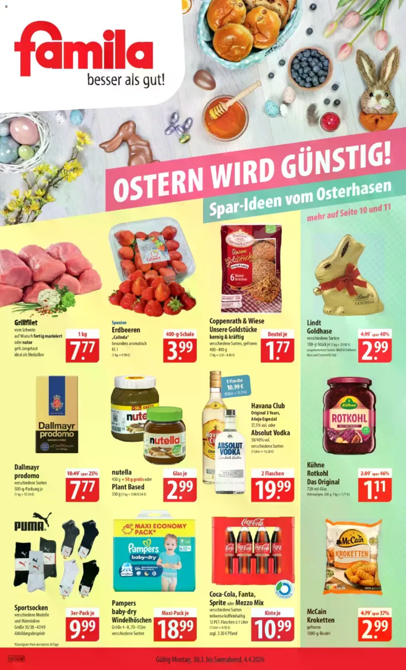 Famila Prospekt vom 30.03.2026, Seite 1