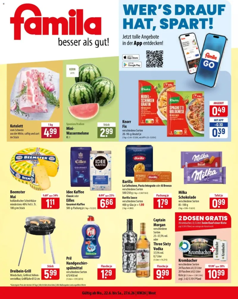 Famila Prospekt vom 22.06.2026, Seite 1