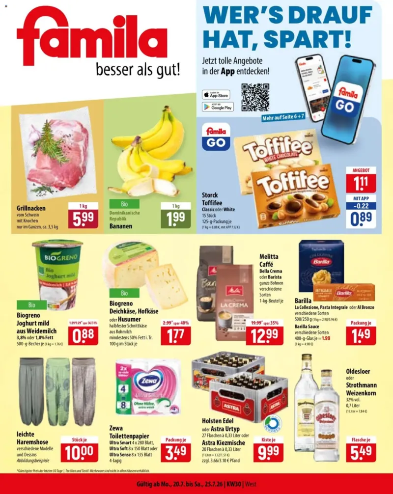 Famila Prospekt vom 20.07.2026, Seite 1