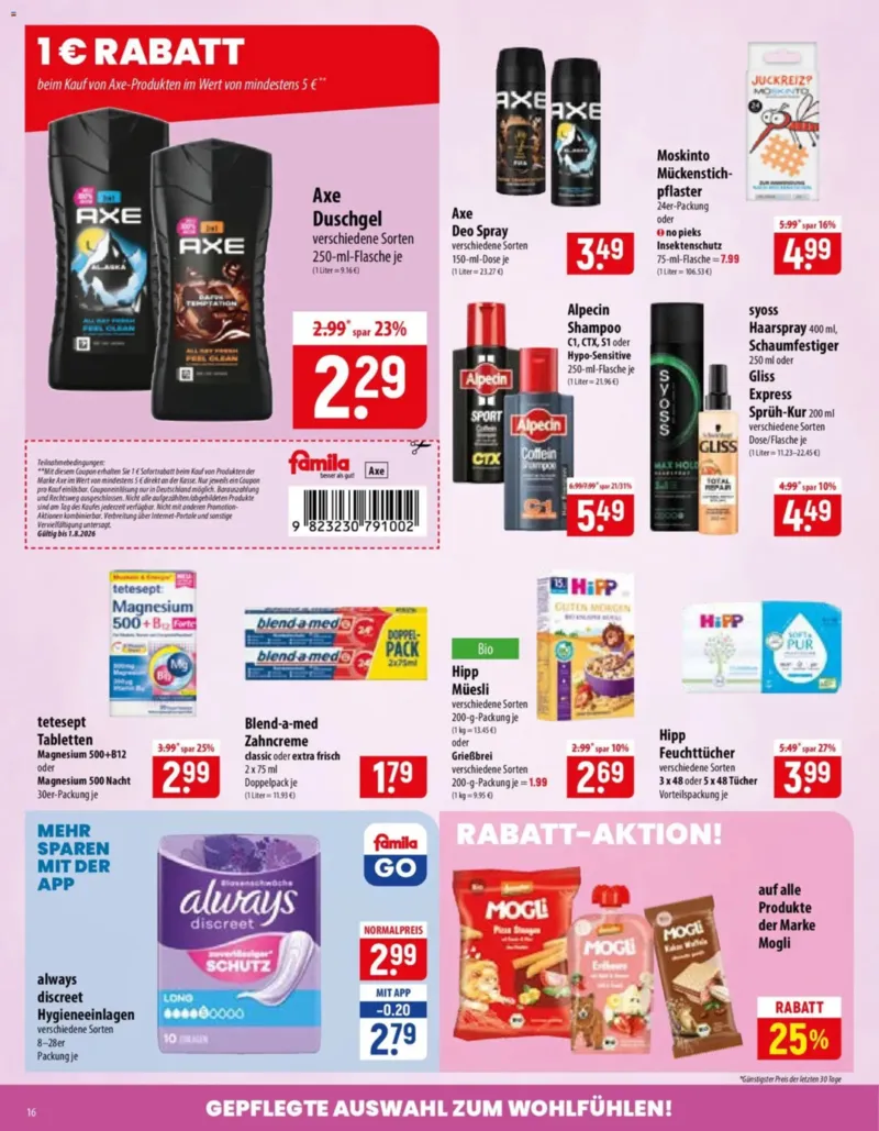 Famila Prospekt vom 27.07.2026, Seite 16