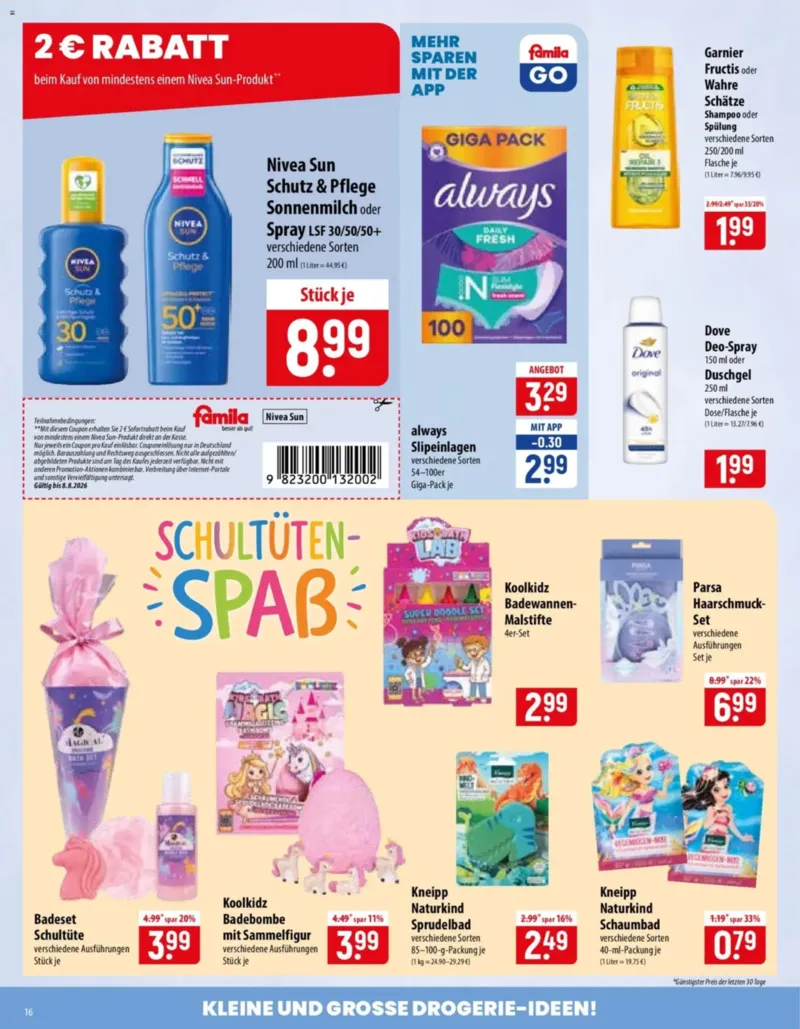 Famila Prospekt vom 03.08.2026, Seite 16