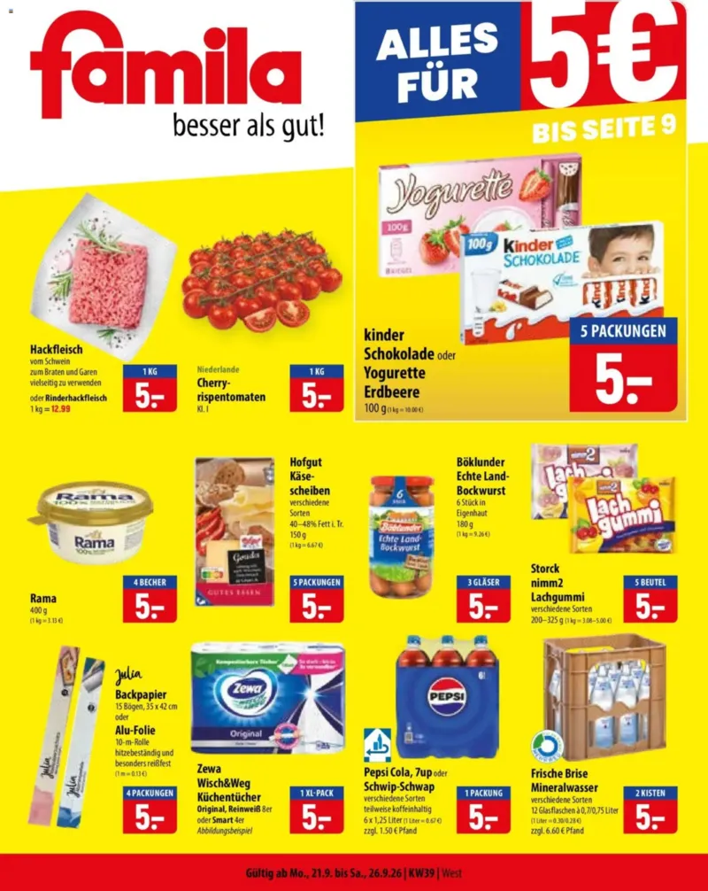 Famila Prospekt vom 21.09.2026, Seite 1
