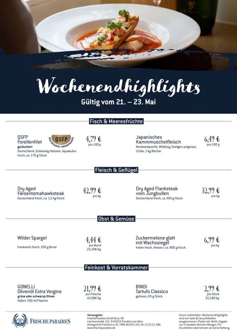 FrischeParadies Prospekt vom 21.05.2026, Seite 1