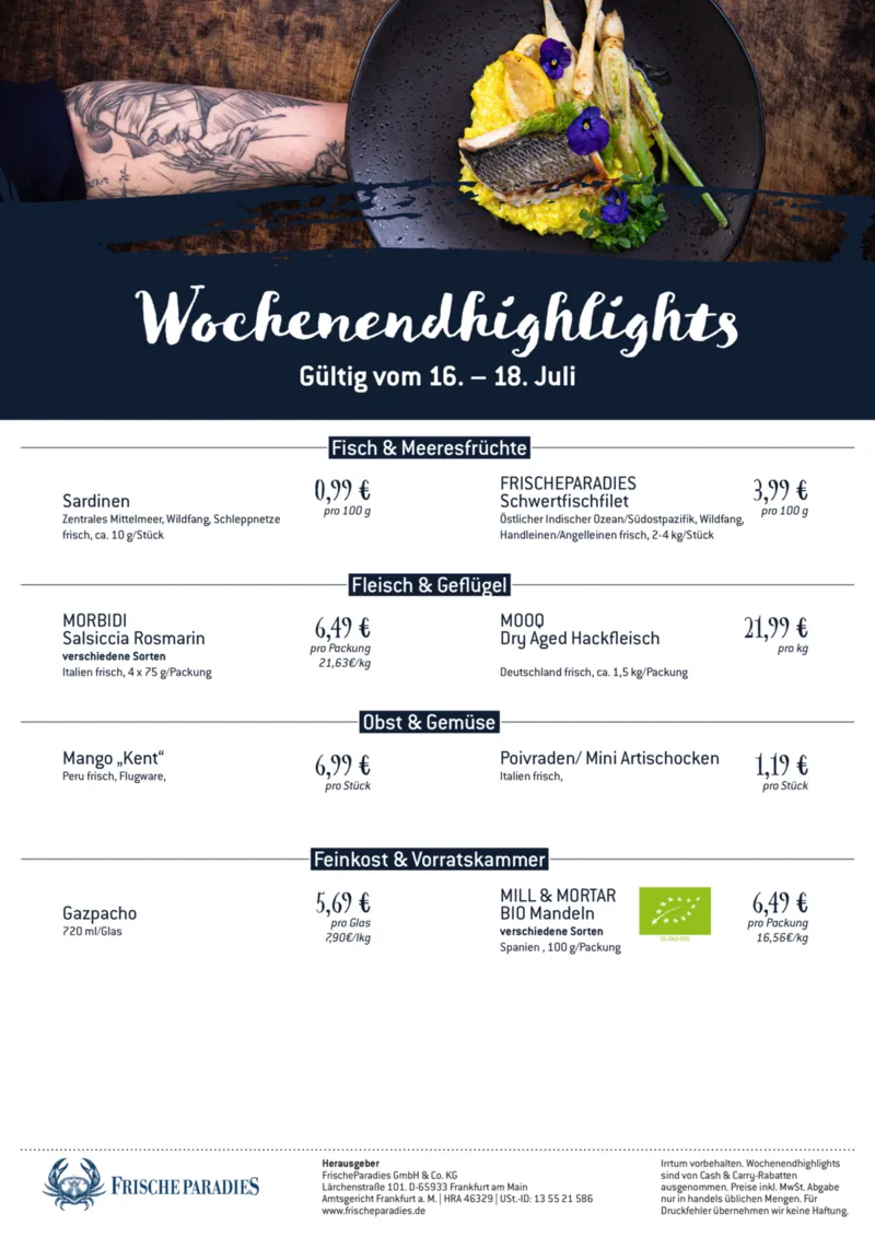 FrischeParadies Prospekt vom 16.07.2026, Seite 1