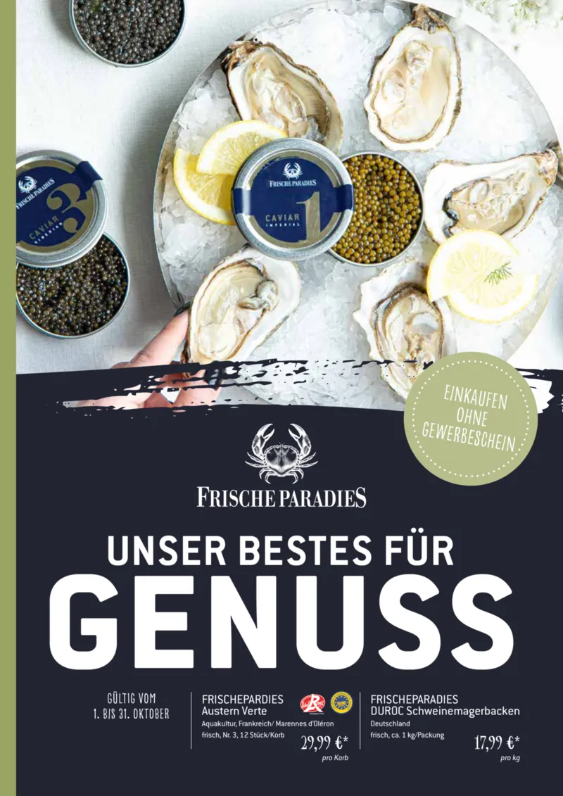 FrischeParadies Prospekt vom 01.10.2026, Seite 1