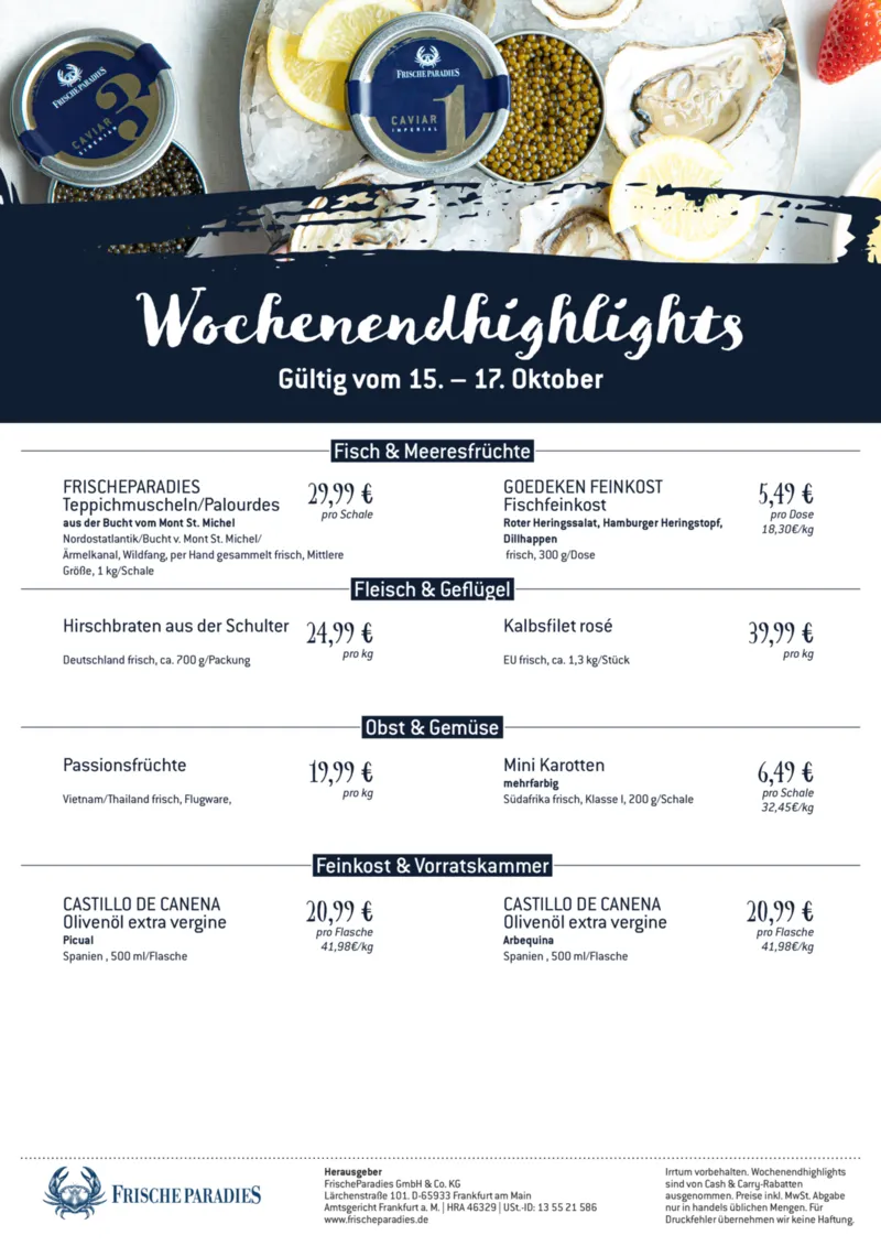 FrischeParadies Prospekt vom 14.10.2026, Seite 1