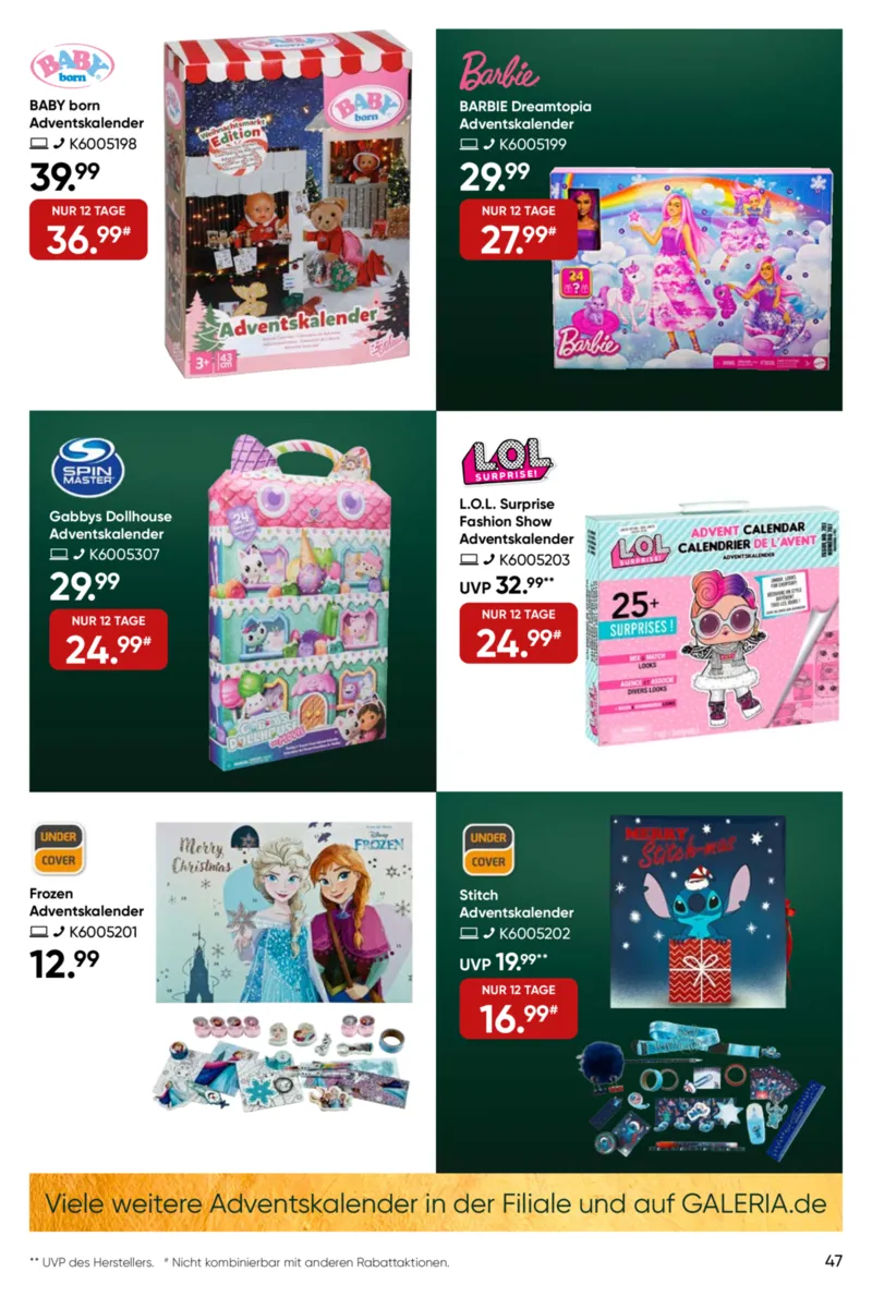 GALERIA Prospekt vom 29.10.2025, Seite 47