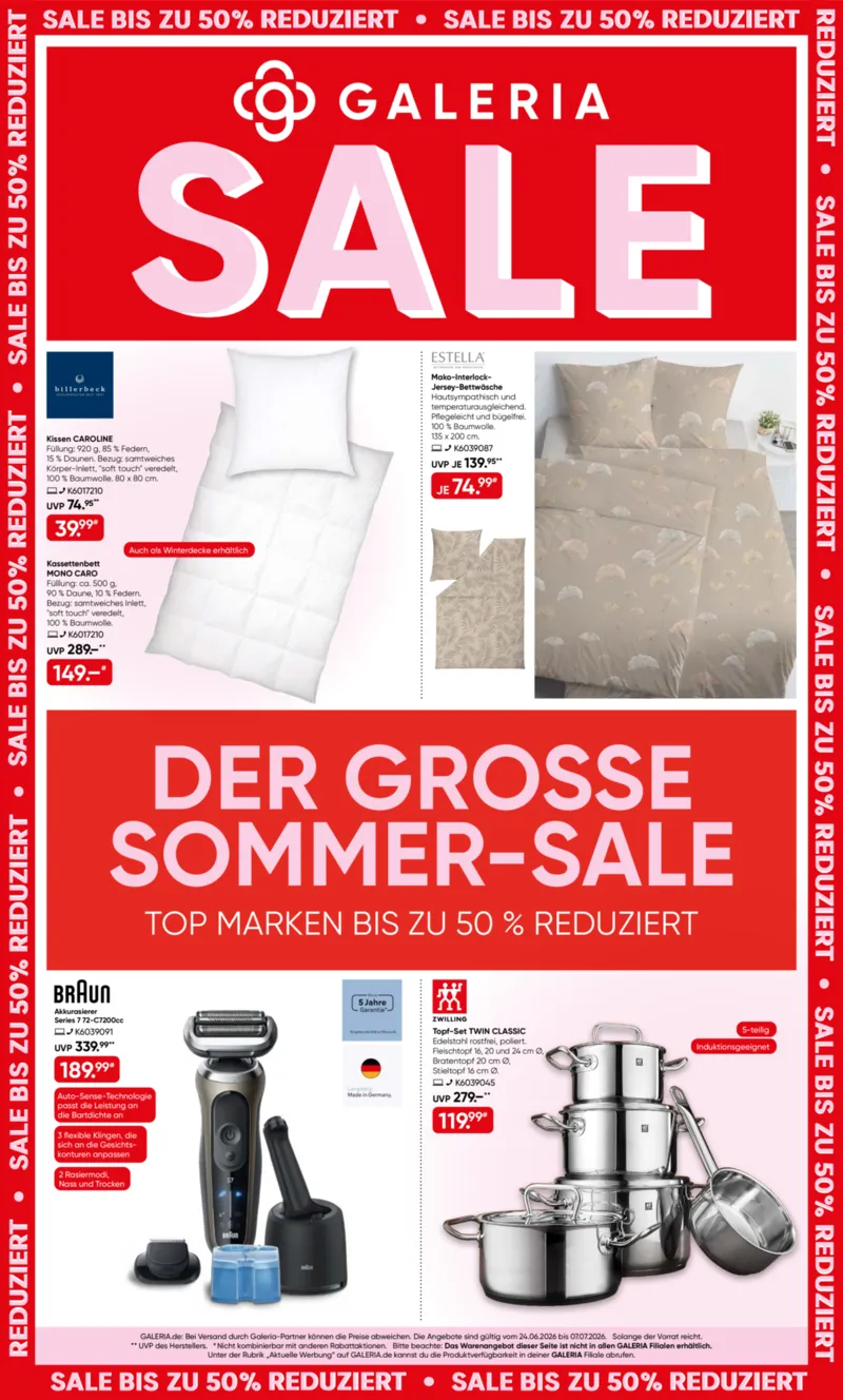 GALERIA Prospekt vom 24.06.2026, Seite 1