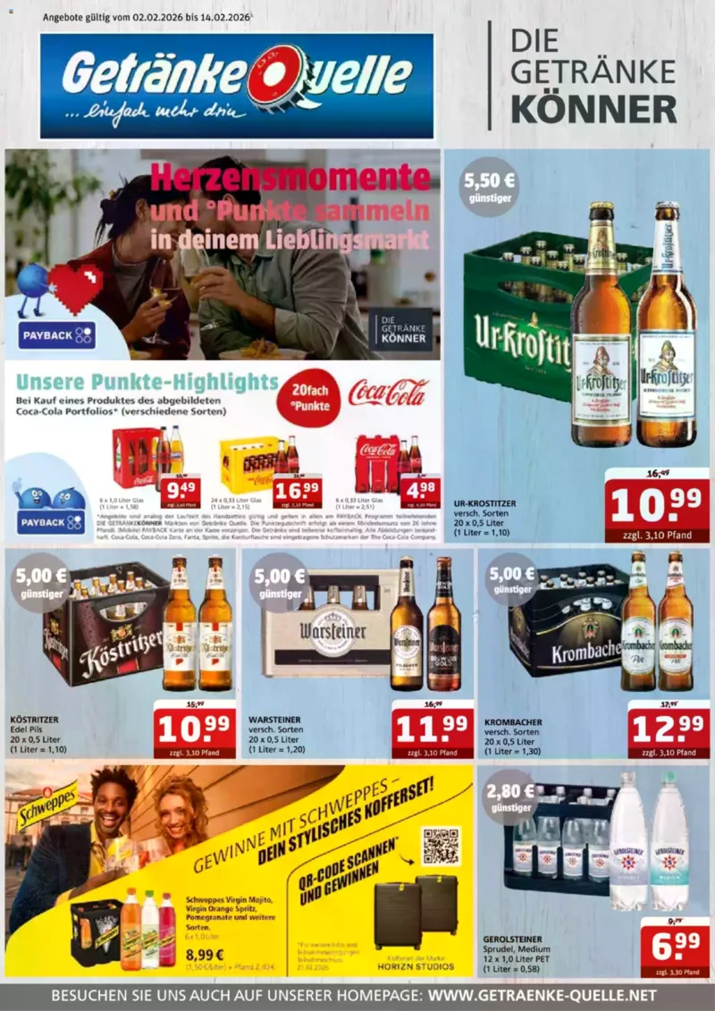 Getränke Quelle Prospekt vom 02.02.2026, Seite 1