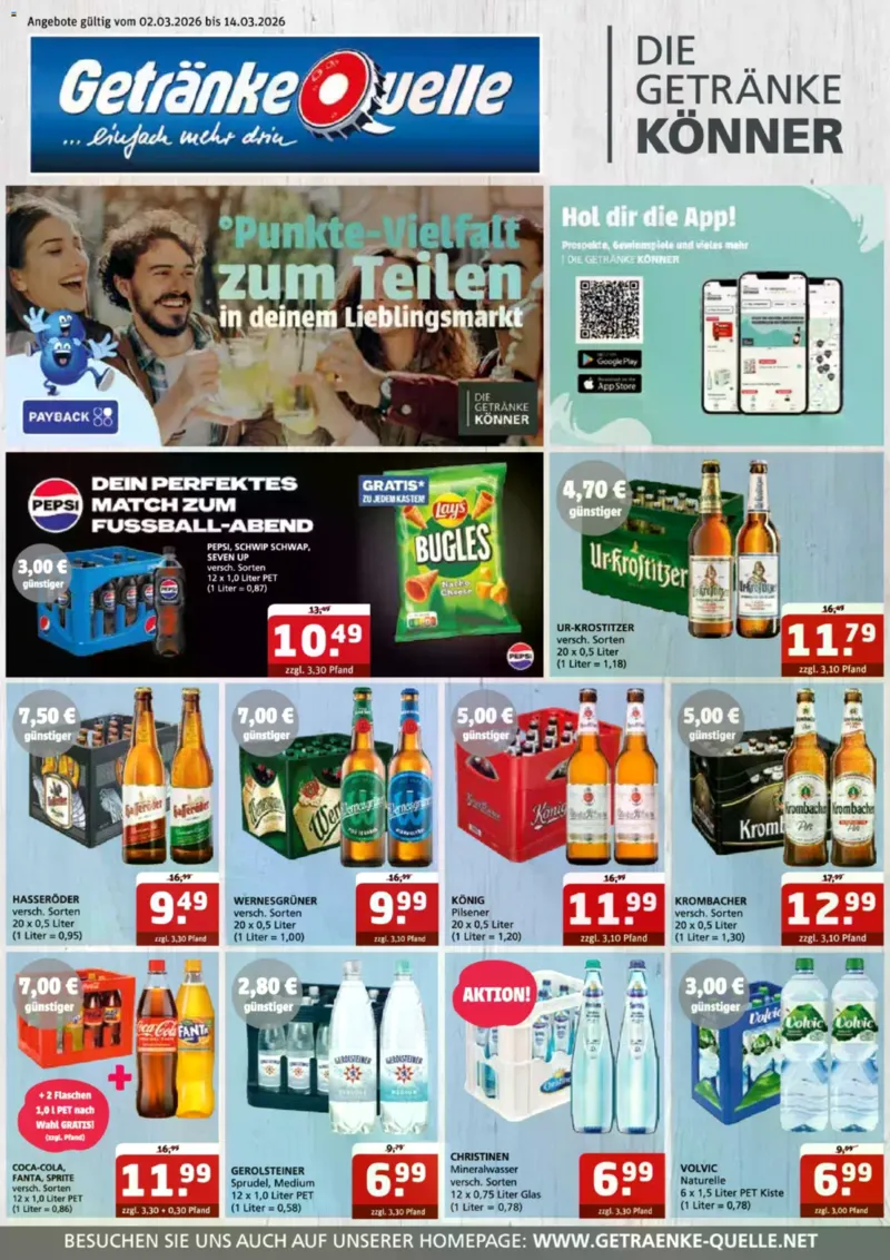 Getränke Quelle Prospekt vom 02.03.2026, Seite 1