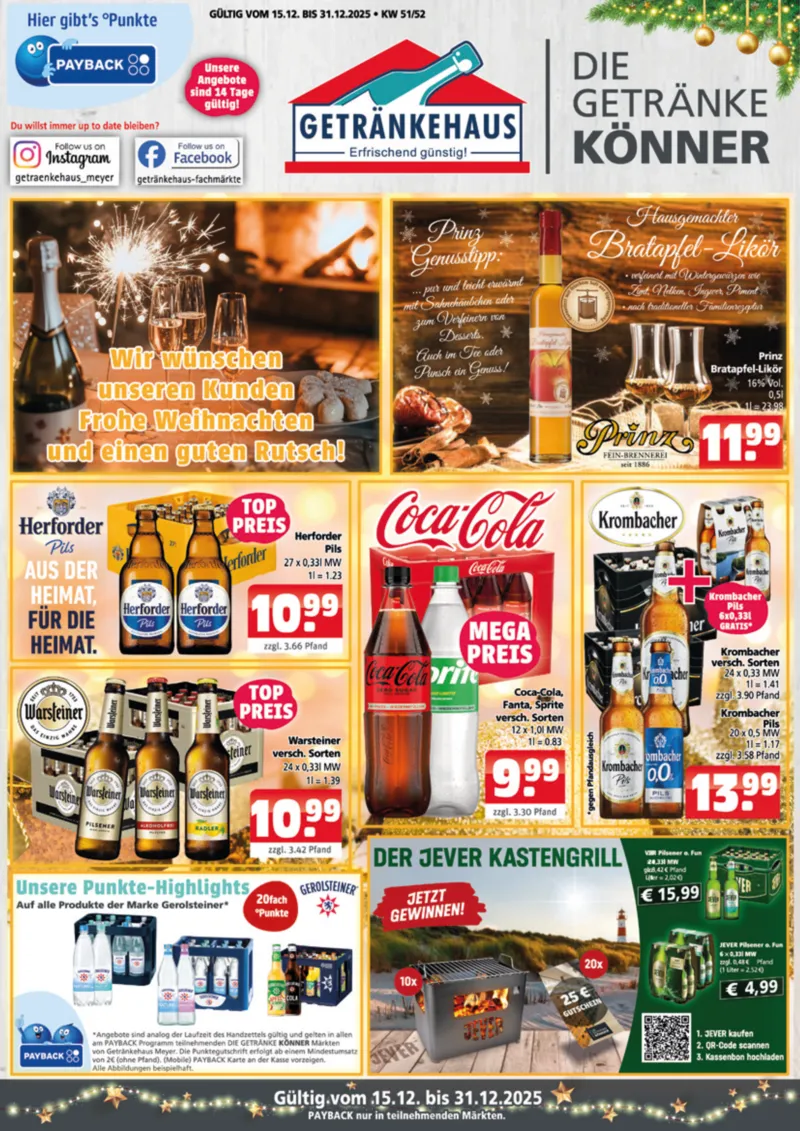 Getränkehaus Prospekt vom 15.12.2025, Seite 1